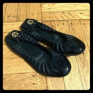 Black patent leather Tory Burch flats 6.5